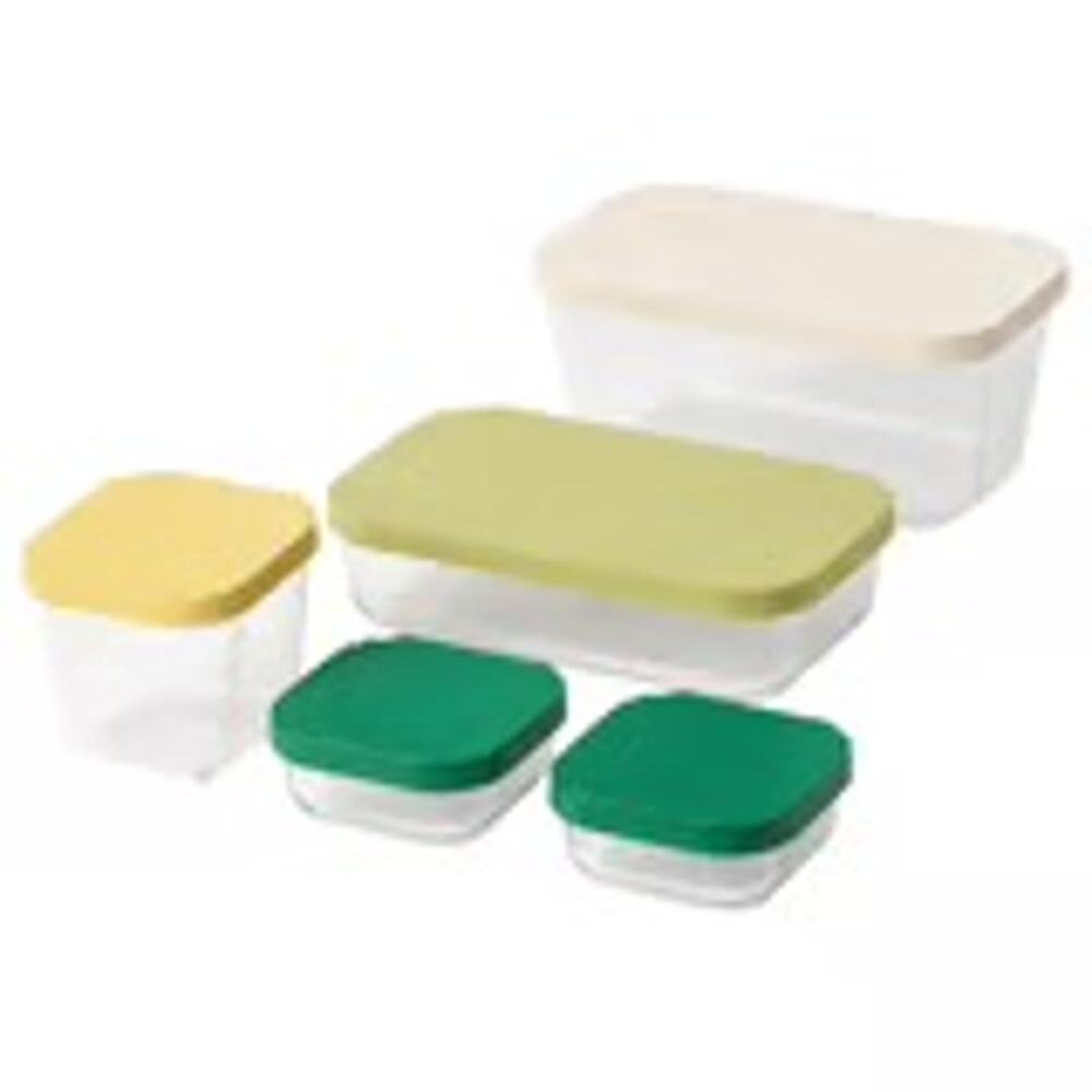 IKEA HAVSTOBIS Stackable Microwave and Freezer Safe Glass Container Set of 5